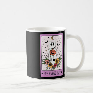 The Cat Tarot Card Ghost Halloween Pumpkin Cat Lov Coffee Mug