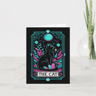 The Cat Tarot Card Halloween Witch Mystical Black