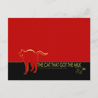 The Cat That Got The Milk Postcard