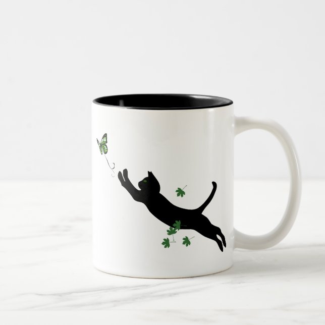 The Cat & The Butterfly Two-Tone Coffee Mug (Right)