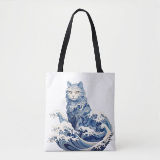 The Cat Wave Off Kanagawa Tote Bag