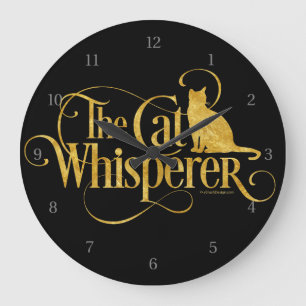 The Cat Whisperer Large Clock