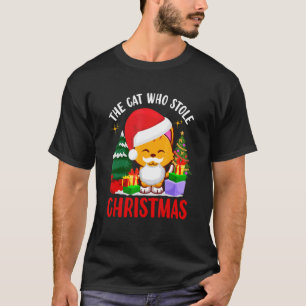 The Cat Who Stole Christmas Santa Claus Cat Cute T-Shirt