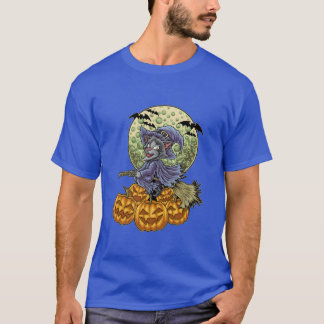 The Cat Witch Halloween for Cat Lover family T-Shirt