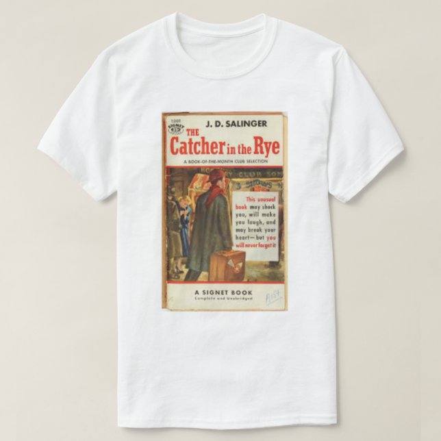 The Catcher in the Rye  Book Cover    T-Shirt (Design Front)