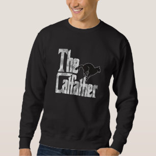 The Catfather Black Cat Father Mafia Whiskers Male Sweatshirt