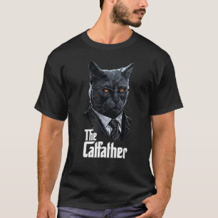 The Catfather Cat Dad Cat Black Cat Father s Day T-Shirt