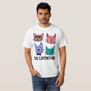 THE CATFATHER, Cat Dad T-shirts