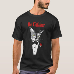 The Catfather Cool Cat Daddy Funny Fathers Day Gif T-Shirt
