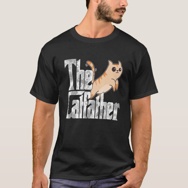 The Catfather Cute Cat Father Mafia Whiskers Male  T-Shirt (Front)