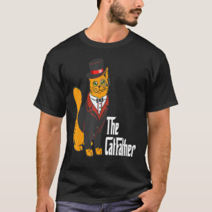 The Catfather Fathers Day Funny Cat Kitten Papa Hu T-Shirt