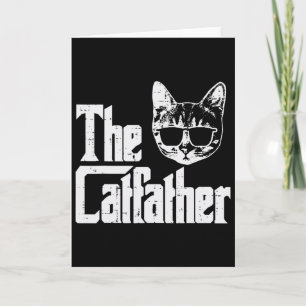 The Catfather Funny Cat Dad Fathers Day Movie Pun Card