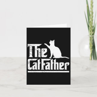 The Catfather Funny Cat Dad Fathers Day Movie Pun  Card