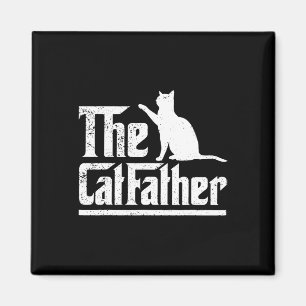 The Catfather Funny Cat Dad Fathers Day Movie Pun Magnet