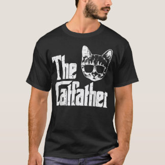 The Catfather Funny Cat Dad Fathers Day Movie Pun T-Shirt
