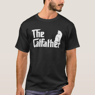 The Catfather Funny Cat Parody Men Fathers Day Gif T-Shirt