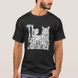 The Catfather Maine Coon Cat Father Mafia Whiskers T-Shirt