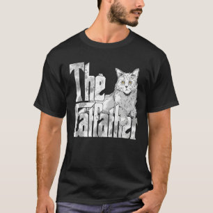 The Catfather Maine Coon Cat Father Mafia Whiskers T-Shirt