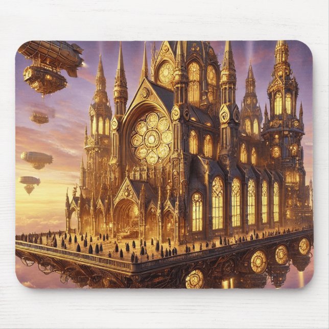 The Cathedral Among the Clouds Mouse Pad (Front)