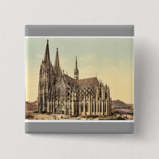 The cathedral, side, Cologne, the Rhine, Germany r 15 Cm Square Badge