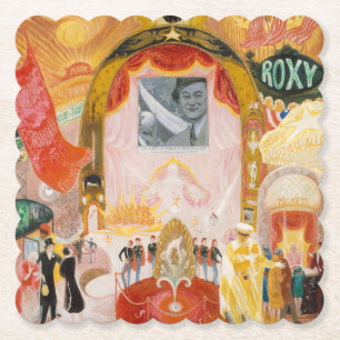 The Cathedrals of Broadway by Florine Stettheimer Paper Coaster