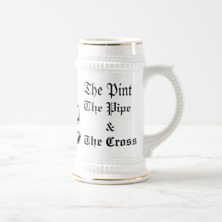 The Catholic Dormitory Stein Mug (White/Gold)