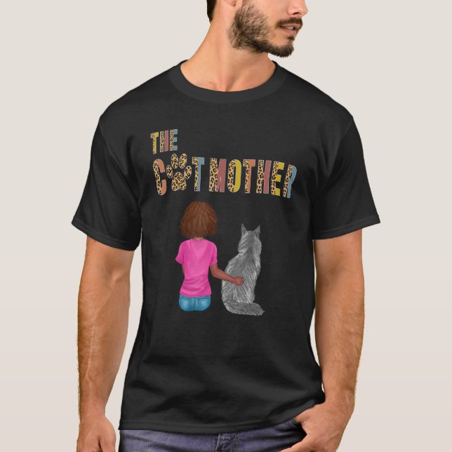 The Catmother Maine Coon Cat     Mother Cat Mom T-Shirt (Front)