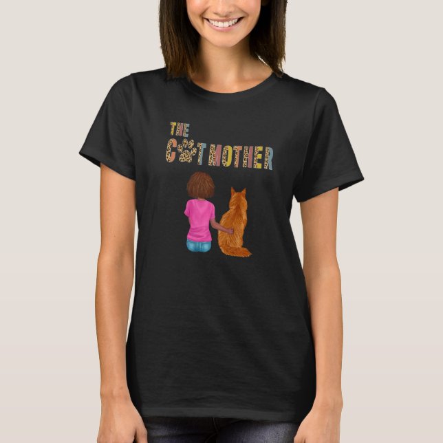 The Catmother Maine Coon Cat   Mother Cat Mom T-Shirt (Front)