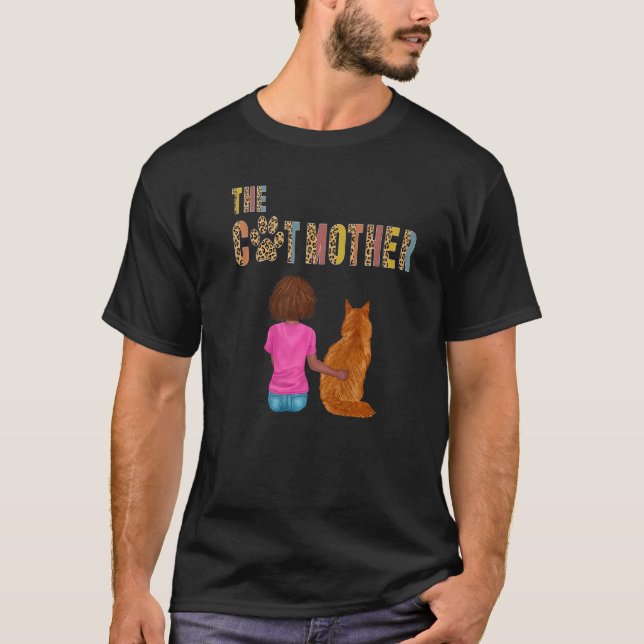 The Catmother Maine Coon Cat   Mother Cat Mum T-Shirt (Front)