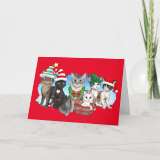 The Cats and Crew Christmas Card 5" x 7"