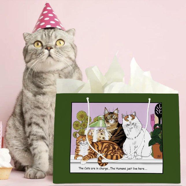 The Cats are in Charge Large Gift Bag (Creator Uploaded)
