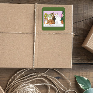 The Cats are in Charge Square Sticker