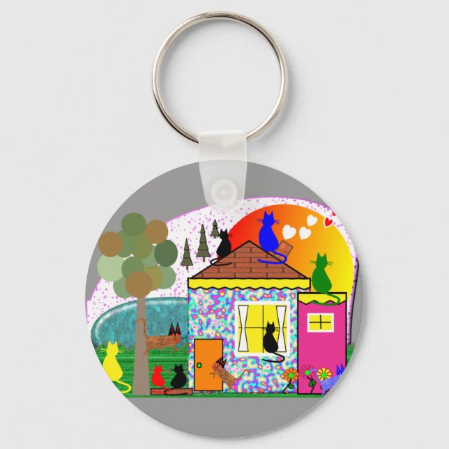 The Cats Are Taking Over The House Key Ring (Front)