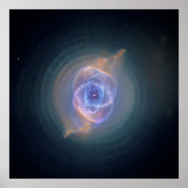 The Cat's Eye Nebula Dying Star Gas and Dust Poster (Front)
