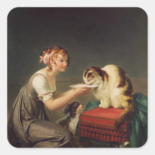 The Cat's Lunch Square Sticker