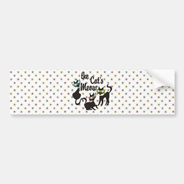 The Cat's Meow Bumper Sticker (Front)