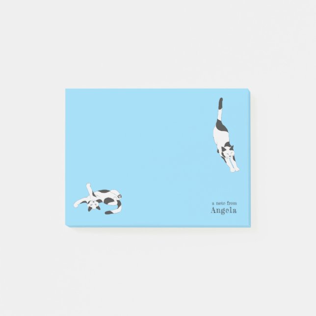 The Cats of cadstudios Blue Post-it Notes (Front)