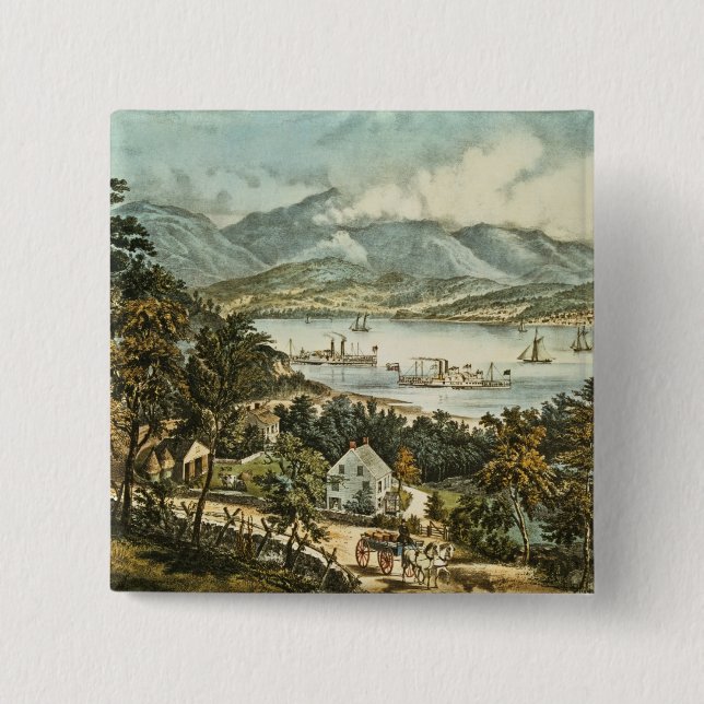 The Catskill Mountains 15 Cm Square Badge (Front)
