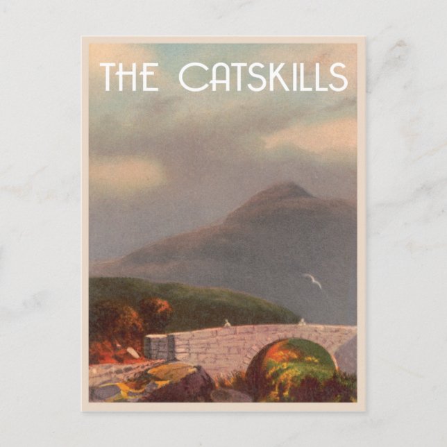 The Catskill Mountains vintage Postcard (Front)
