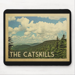 The Catskills New York Vintage Travel Mouse Pad