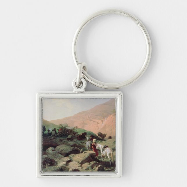 The Caucasus, 1872 Key Ring (Front)