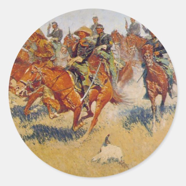 The Cavalry Charge Classic Round Sticker (Front)