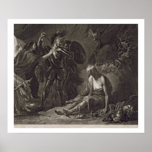 The Cave of Despair, from Spenser, engraved by Val Poster (Front)