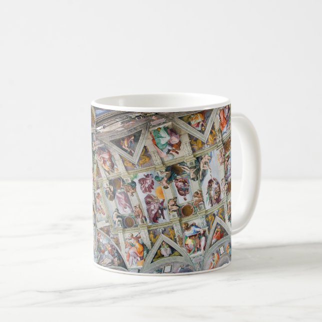 “ The ceiling of the Sistine Chapel ”,Michelangelo Coffee Mug (Front Right)