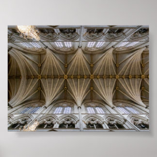 The ceiling of Westministera abbey Poster