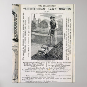 The Celebrated 'Archimedean' Lawn Mowers, from the Poster