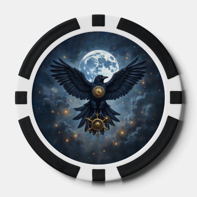 The Celestial Crow.  Poker Chips (Front)