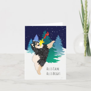 The Celestial - Finnish Lapphund cards-customise H Holiday Card