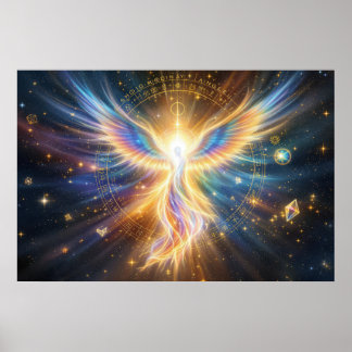 The Celestial Phoenix: Guardian of Ancient Wisdom Poster