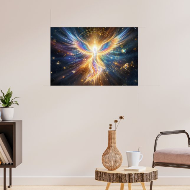 The Celestial Phoenix: Guardian of Ancient Wisdom Poster (Living Room 3)